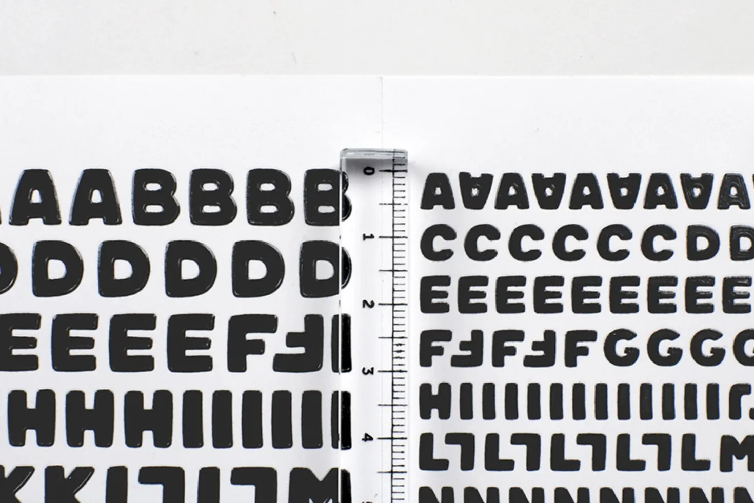 4pcs Number&Alphabet Sticker Set