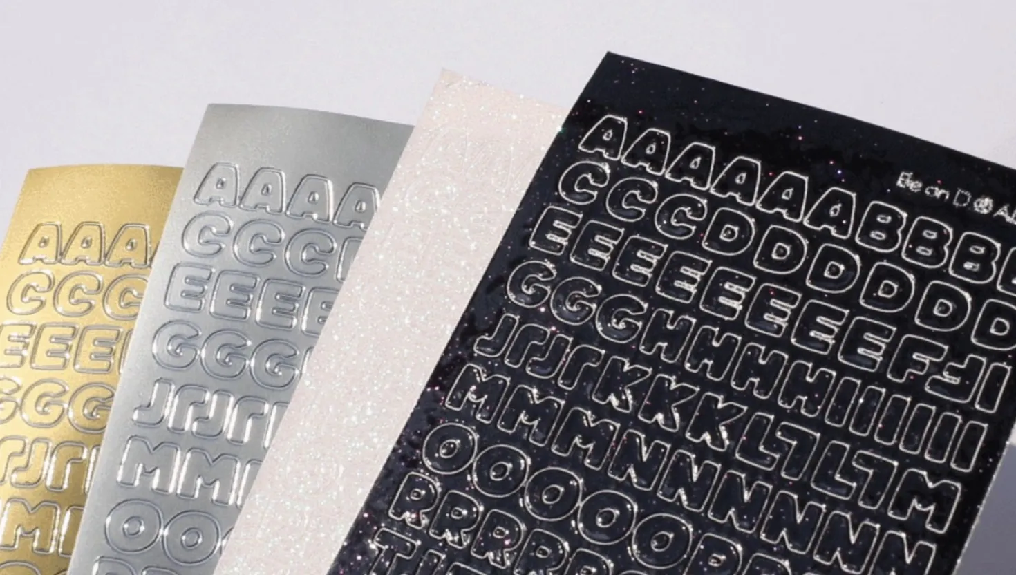 4pcs Number&Alphabet Sticker Set