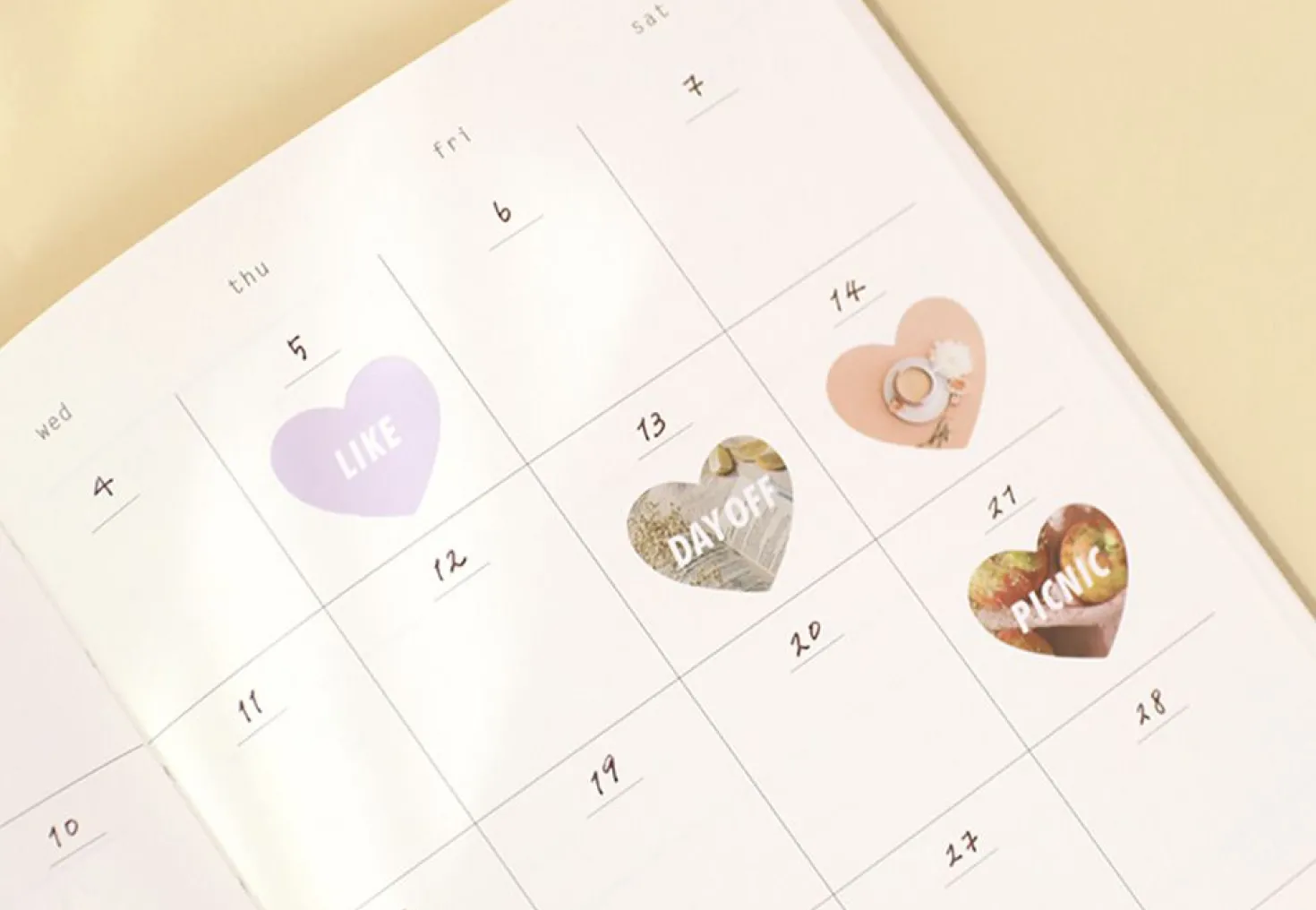 8pcs Paperian Removable Deco Sticker Set