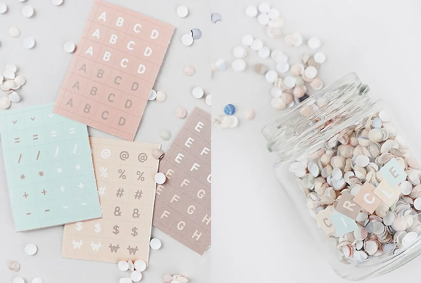 1152pcs Pastel Alphabet Sticker Set