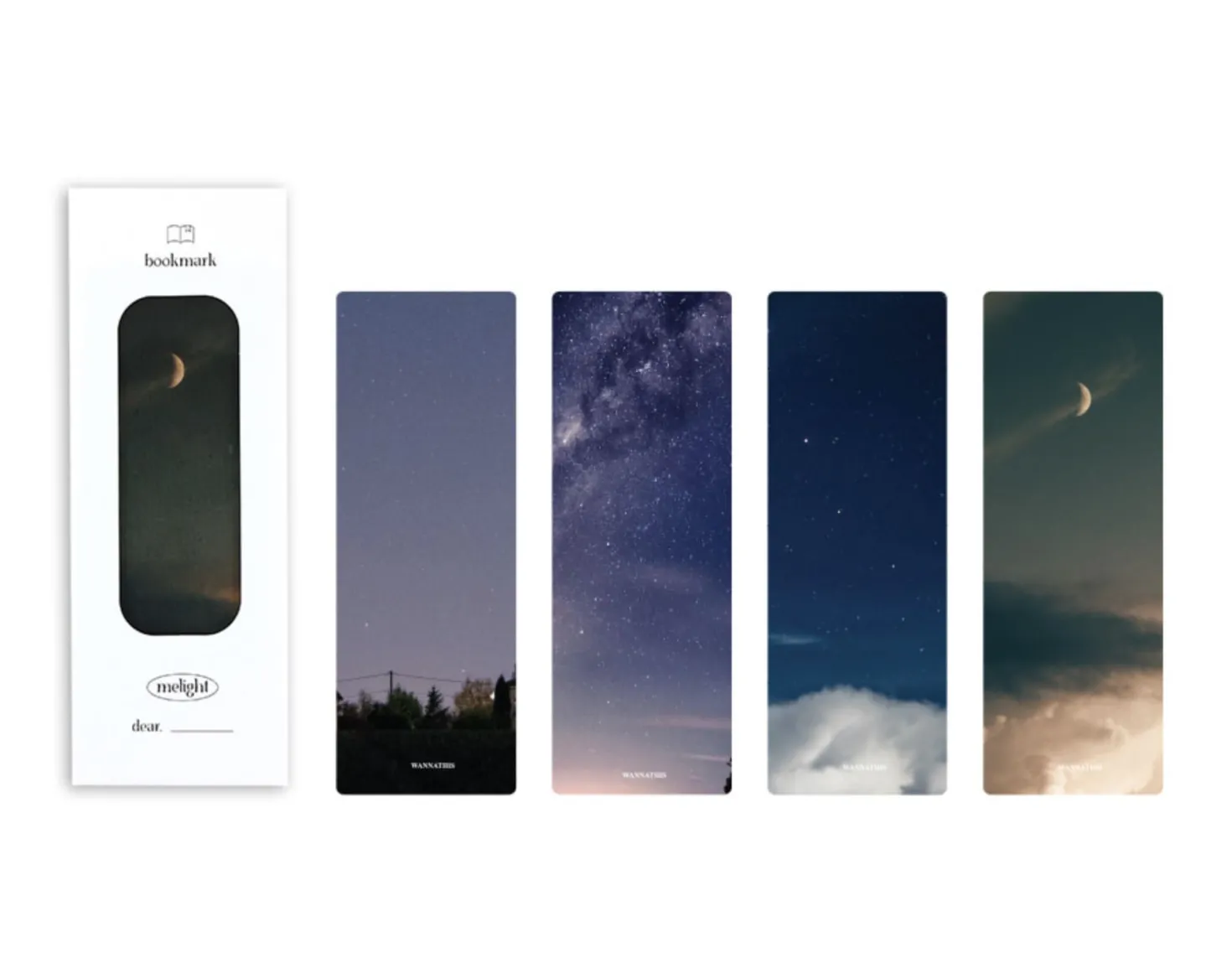 4pcs Photograph Translucent Bookmark