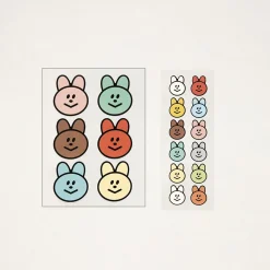 2pcs Point Smile Removable Sticker Set