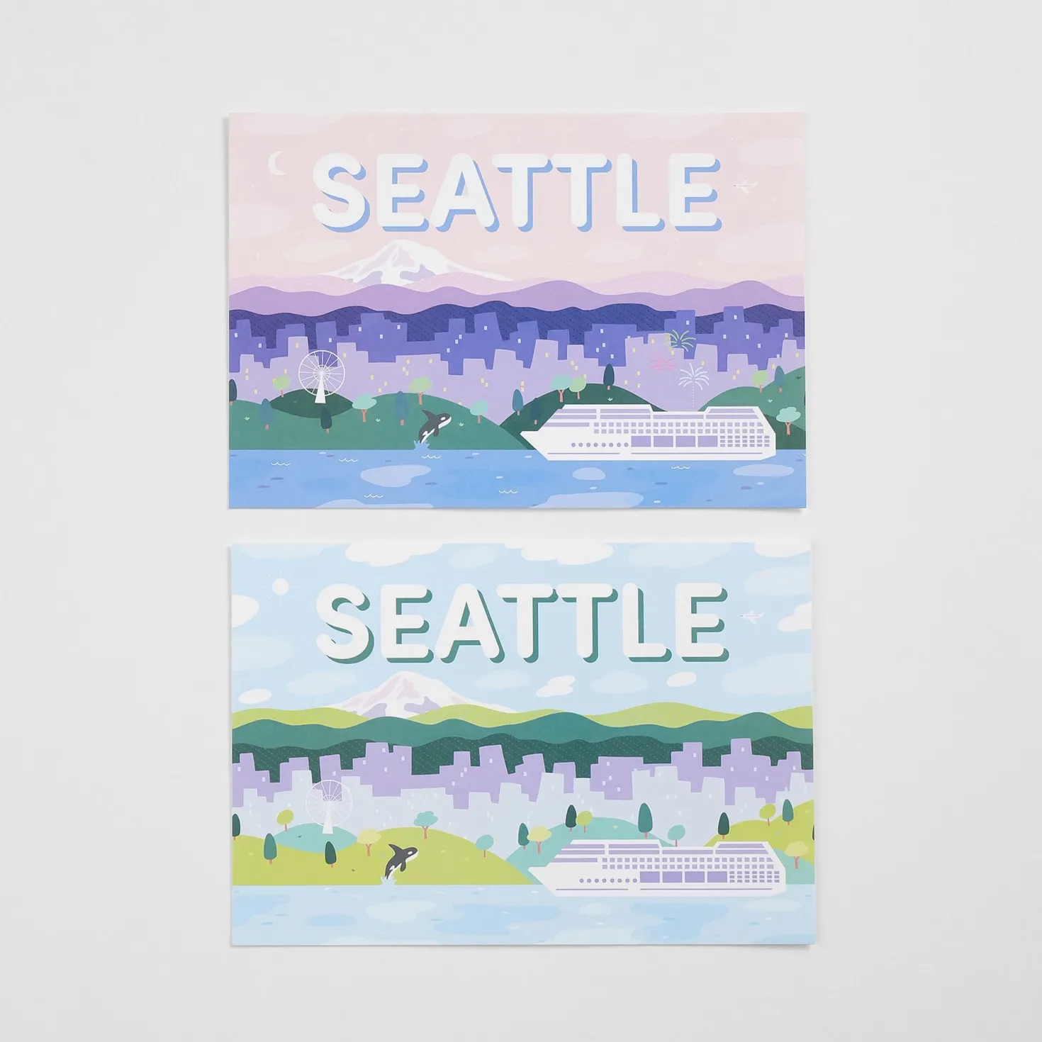8pcs Seattle Postcard Set