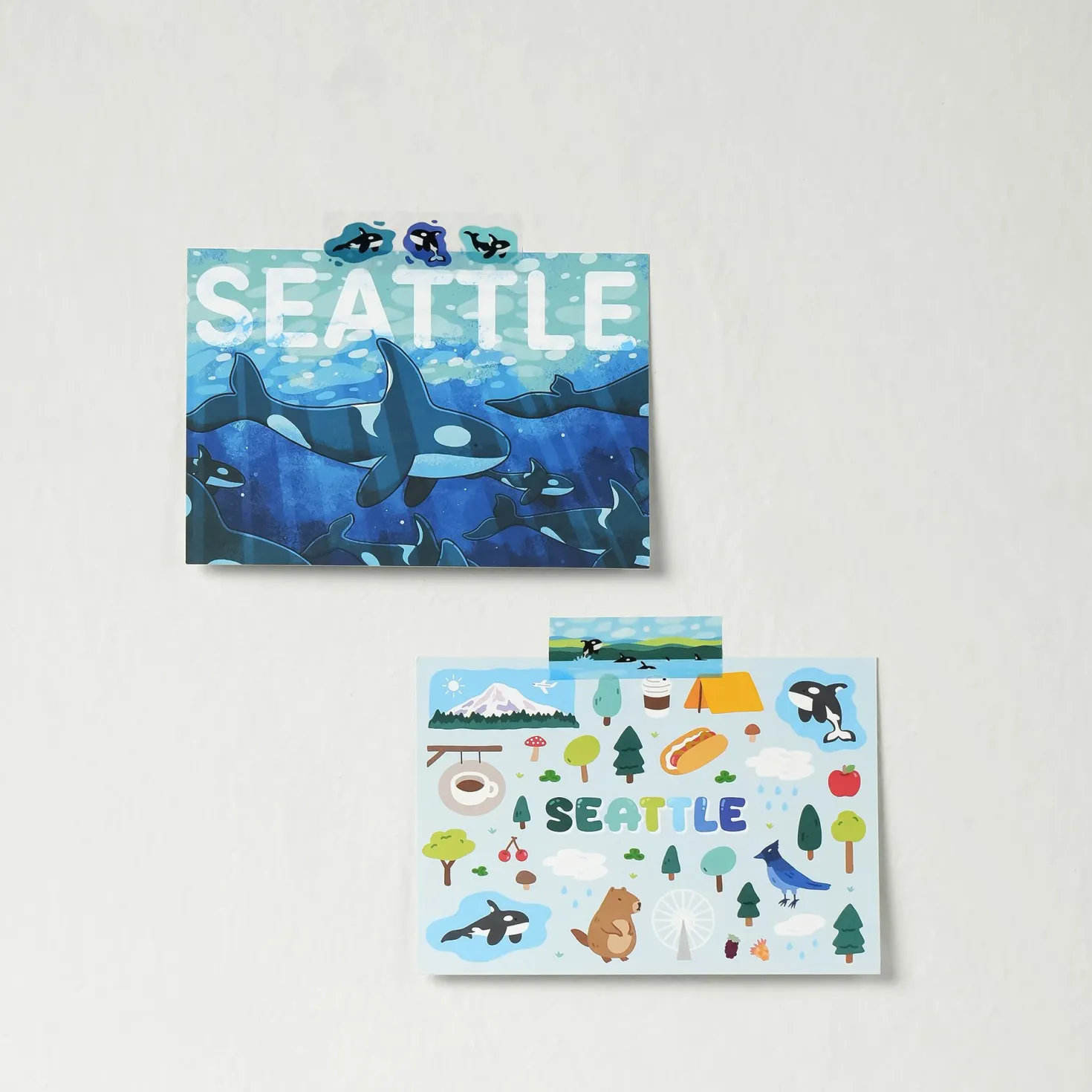 8pcs Seattle Postcard Set
