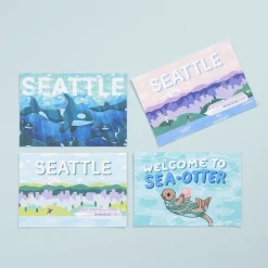 8pcs Seattle Postcard Set