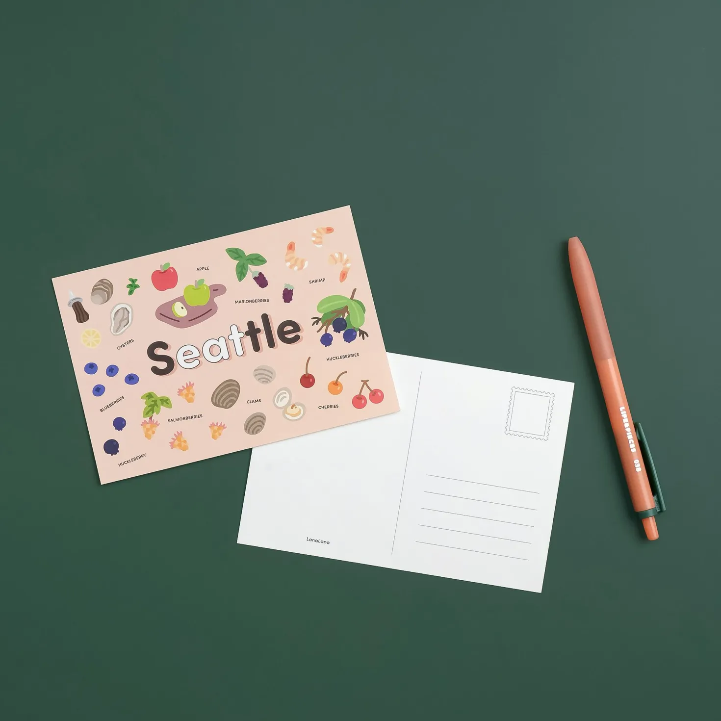 8pcs Seattle Postcard Set