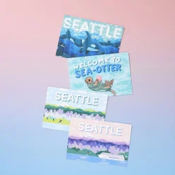 8pcs Seattle Postcard Set