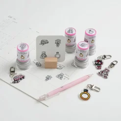 4pcs Self-inking Stamp Set