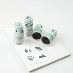 4pcs Self-inking Stamp Set