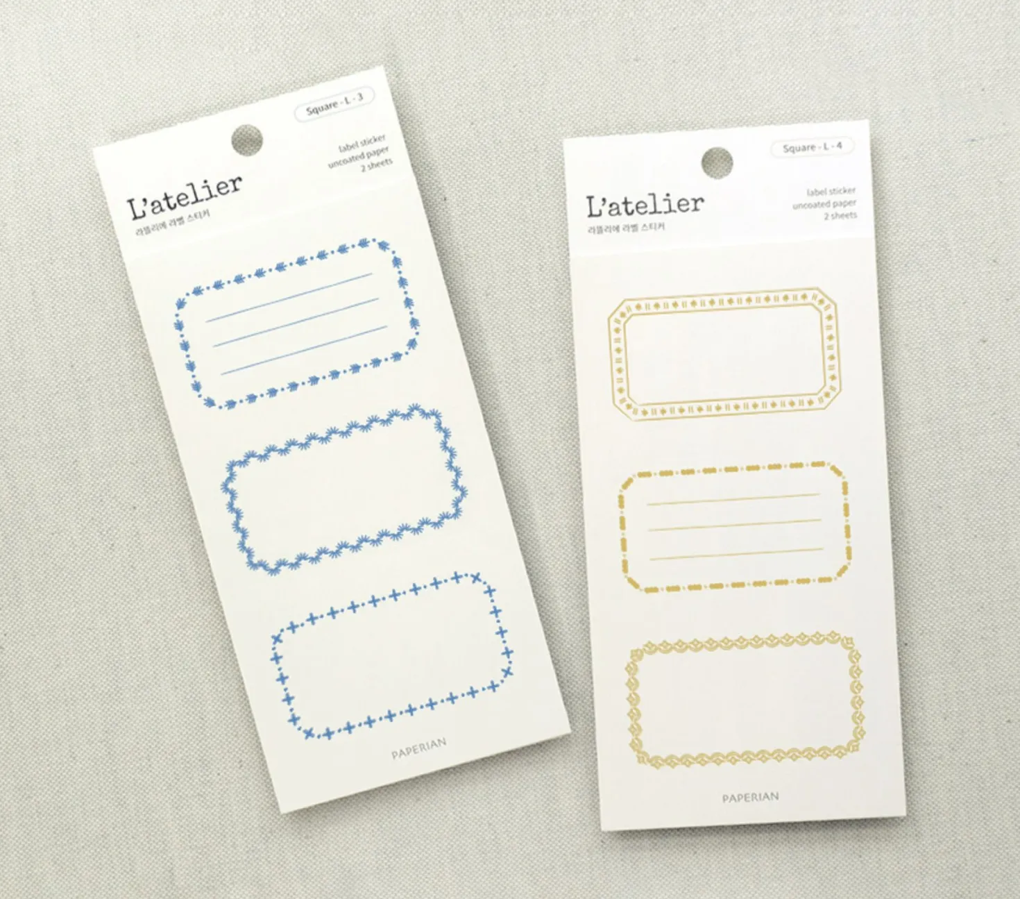 2pcs Simple Label Sticker Set