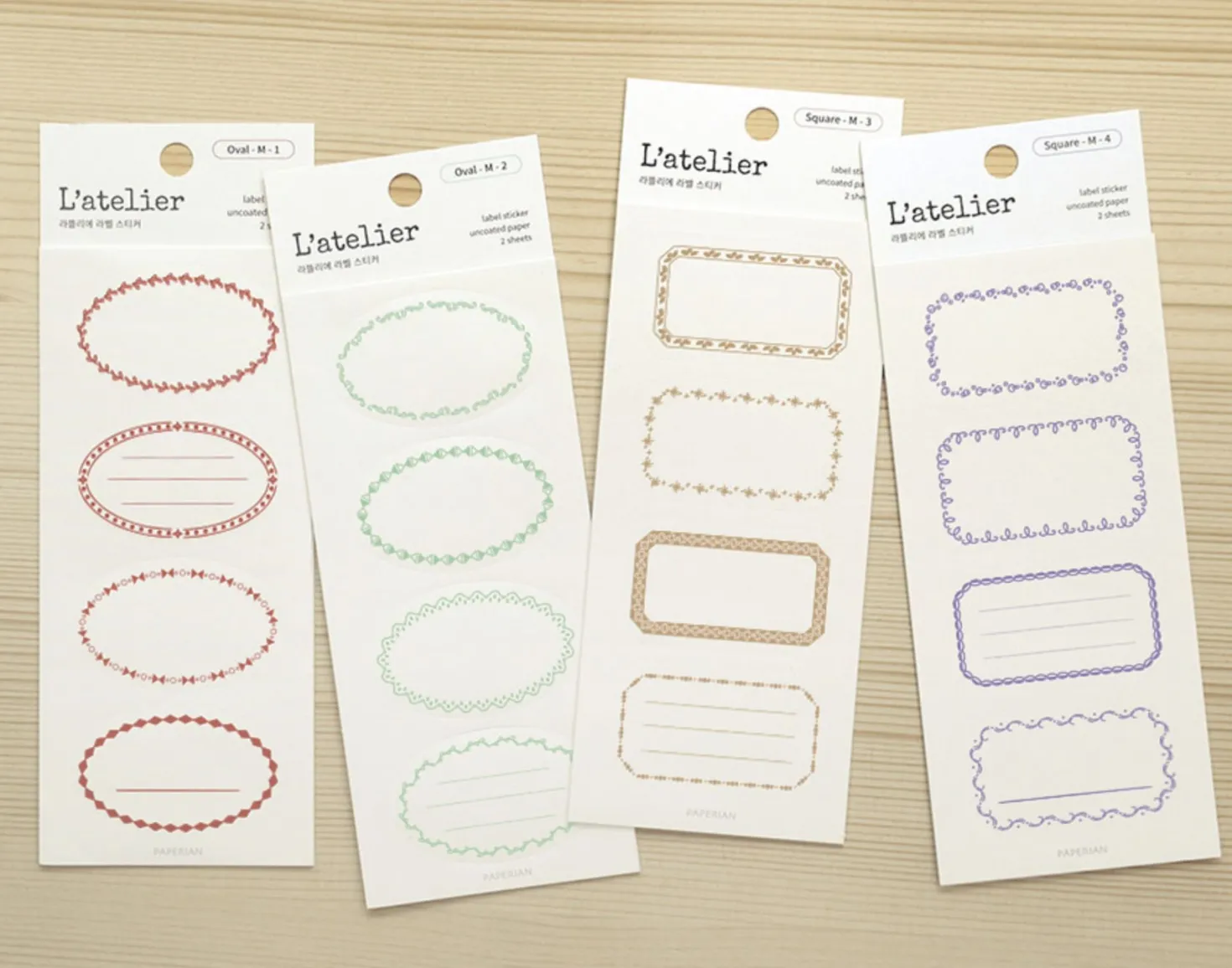 2pcs Simple Label Sticker Set