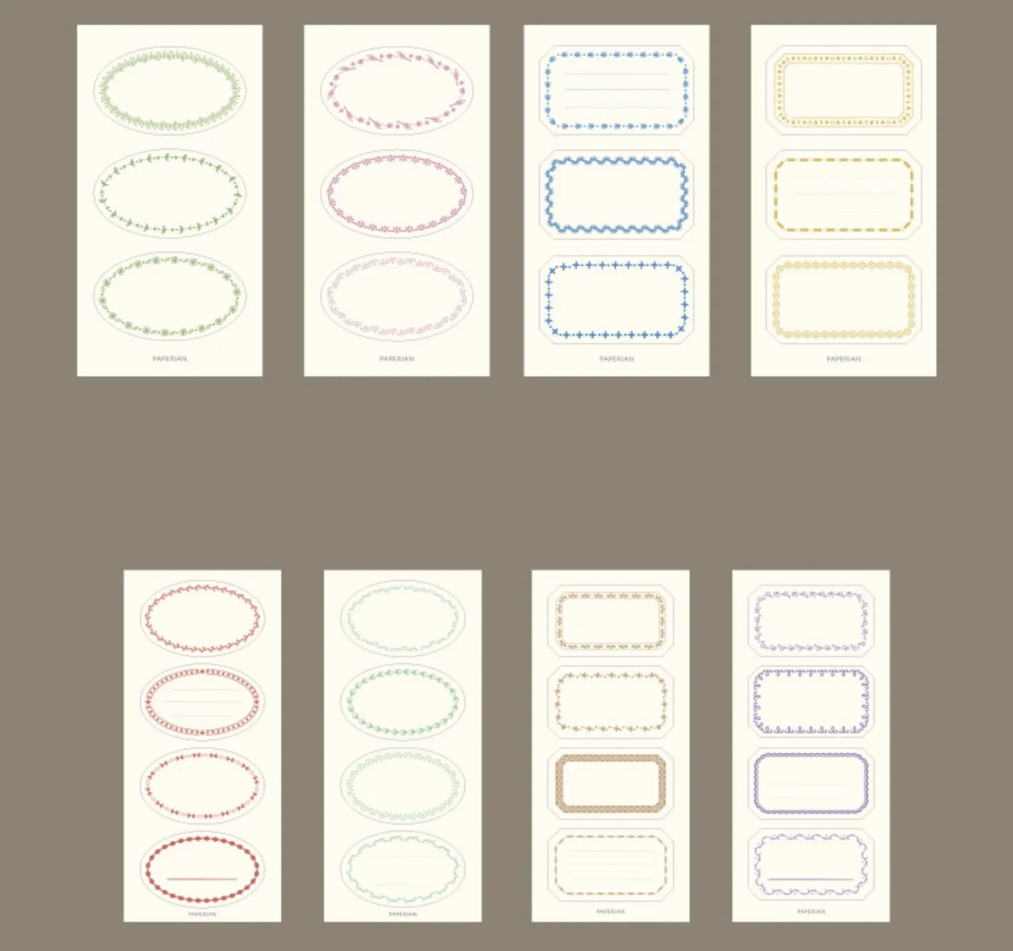 2pcs Simple Label Sticker Set