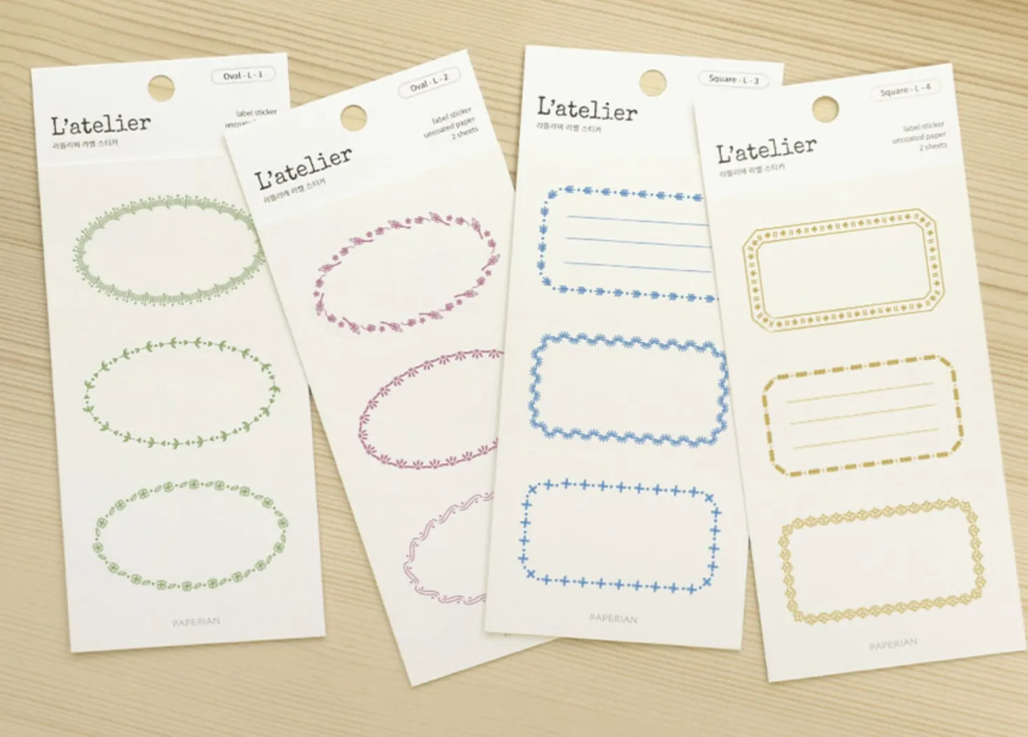 2pcs Simple Label Sticker Set