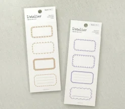 2pcs Simple Label Sticker Set