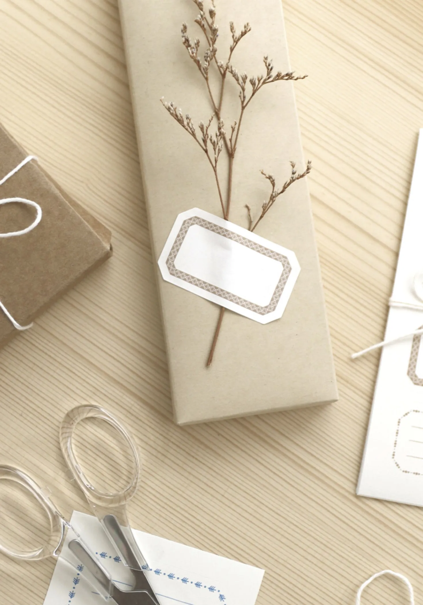 2pcs Simple Label Sticker Set