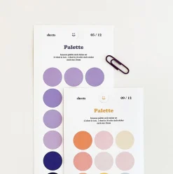12pcs Simple Palette Round Sticker Set