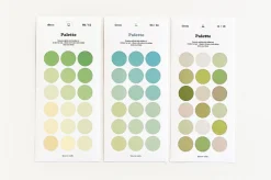 12pcs Simple Palette Round Sticker Set