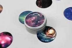 48pcs Space Round Deco Sticker Set