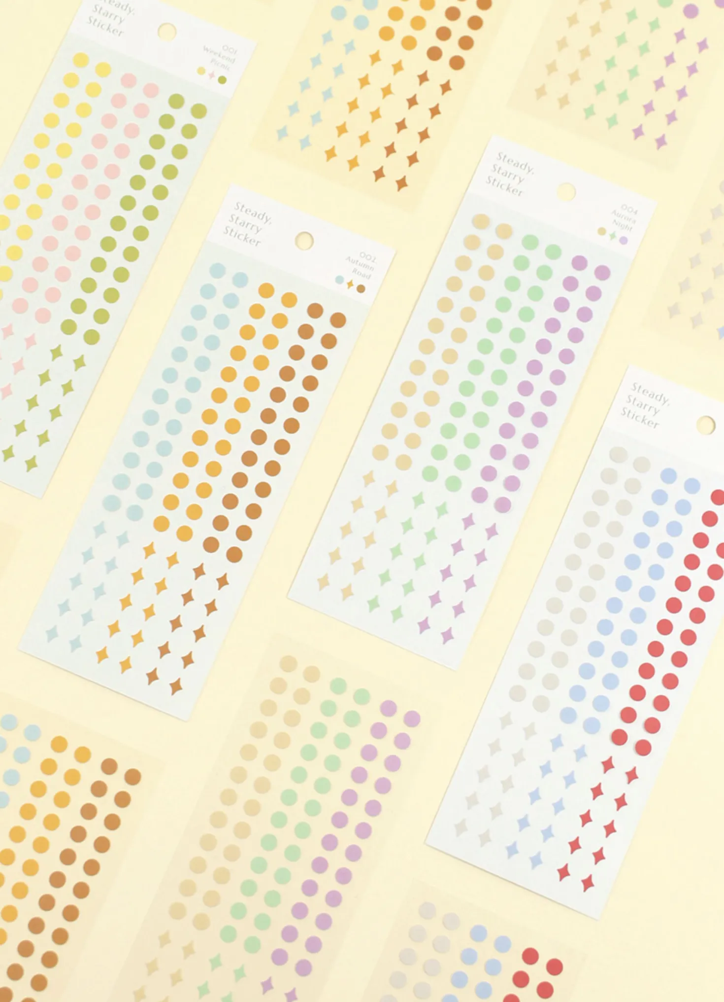3pcs Steady Starry Dot Sticker Set