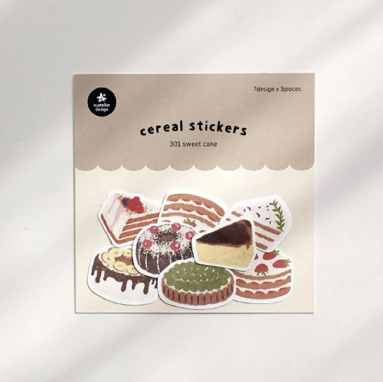 21pcs Sweet Cake Cereal Sticker Set