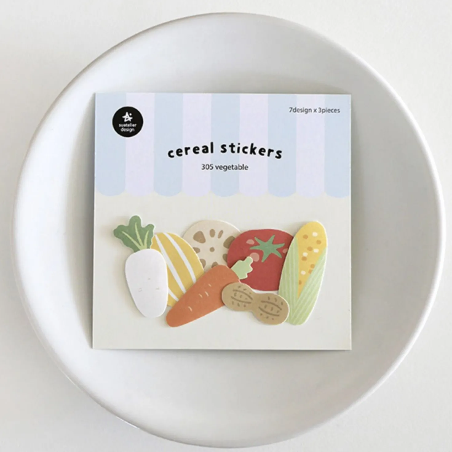 21pcs Vegetable Cereal Sticker Set