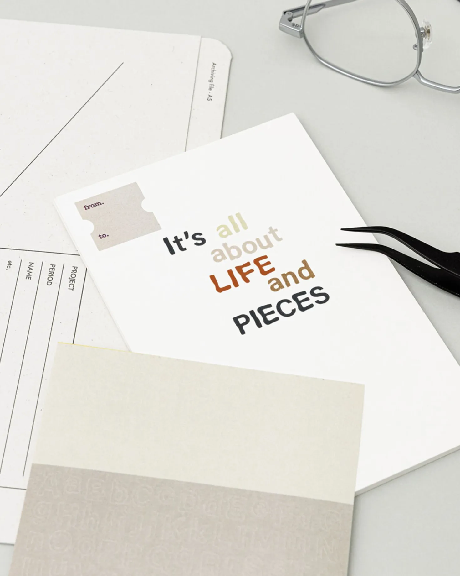 6pcs Vintage Typo Alphabet Sticker Set