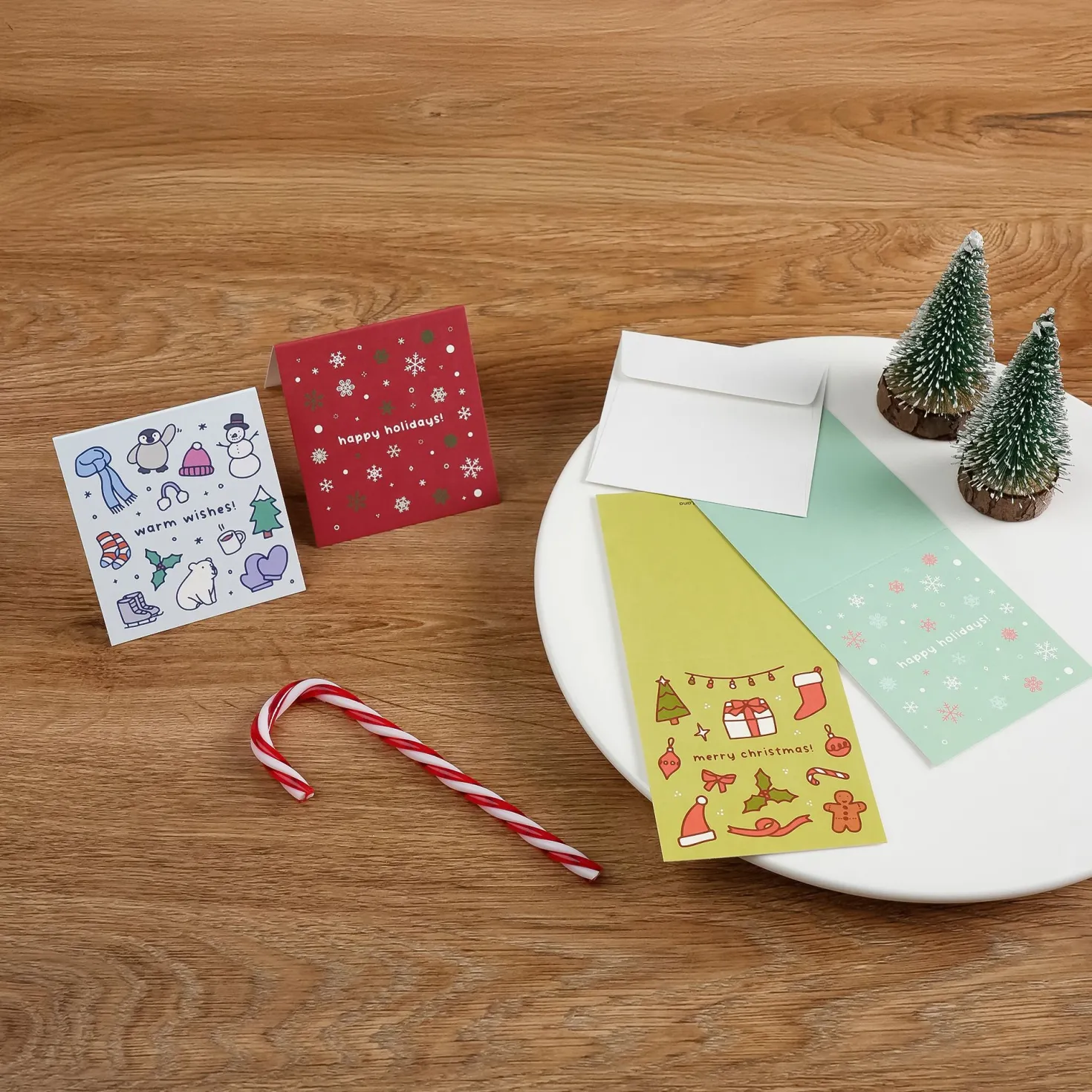 2pcs Winter Holiday Mini Card Set