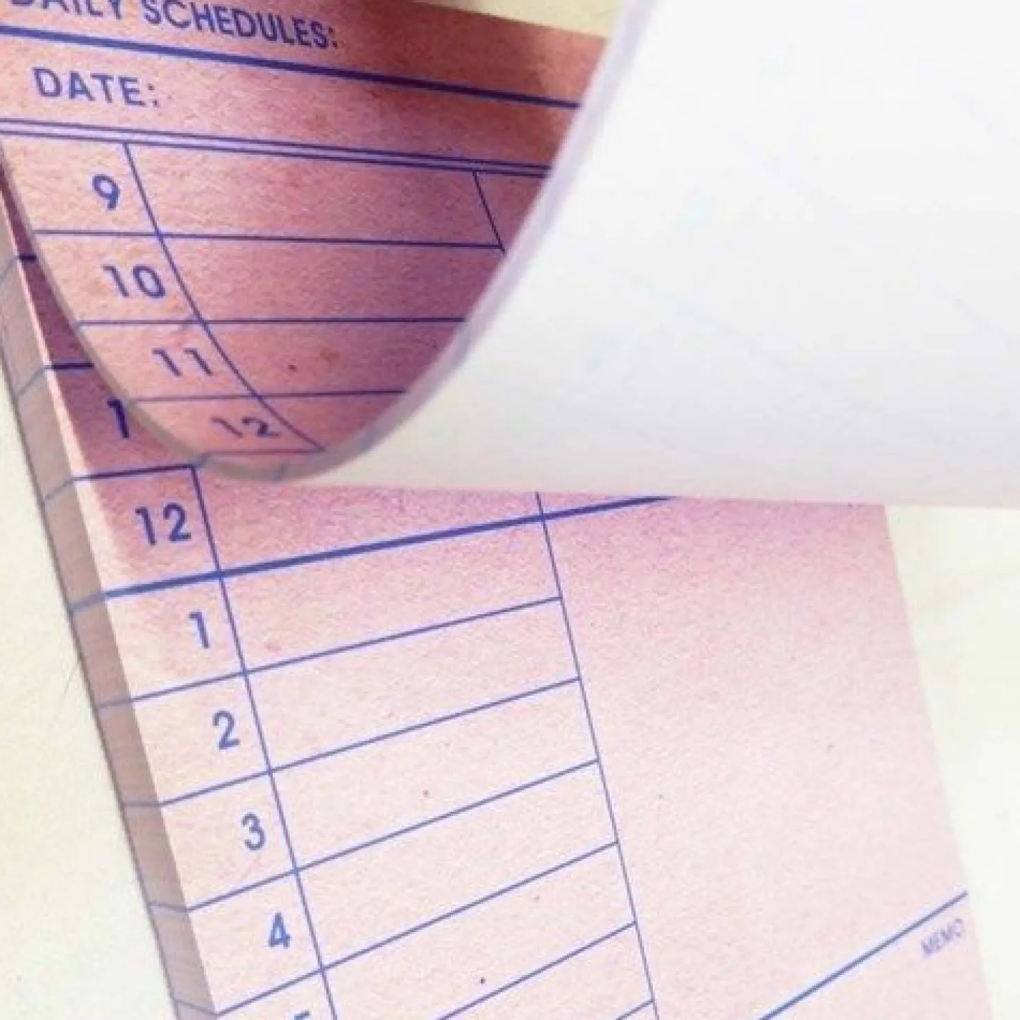 Pink Daily Schedule Notepad