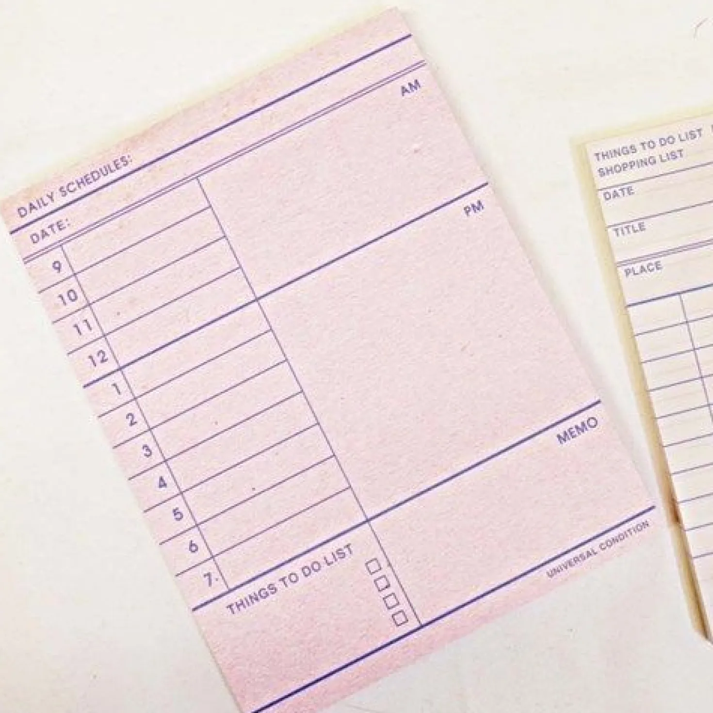 Pink Daily Schedule Notepad