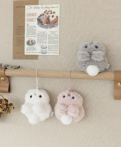 Piyo Bunny Fluffy Key Ring