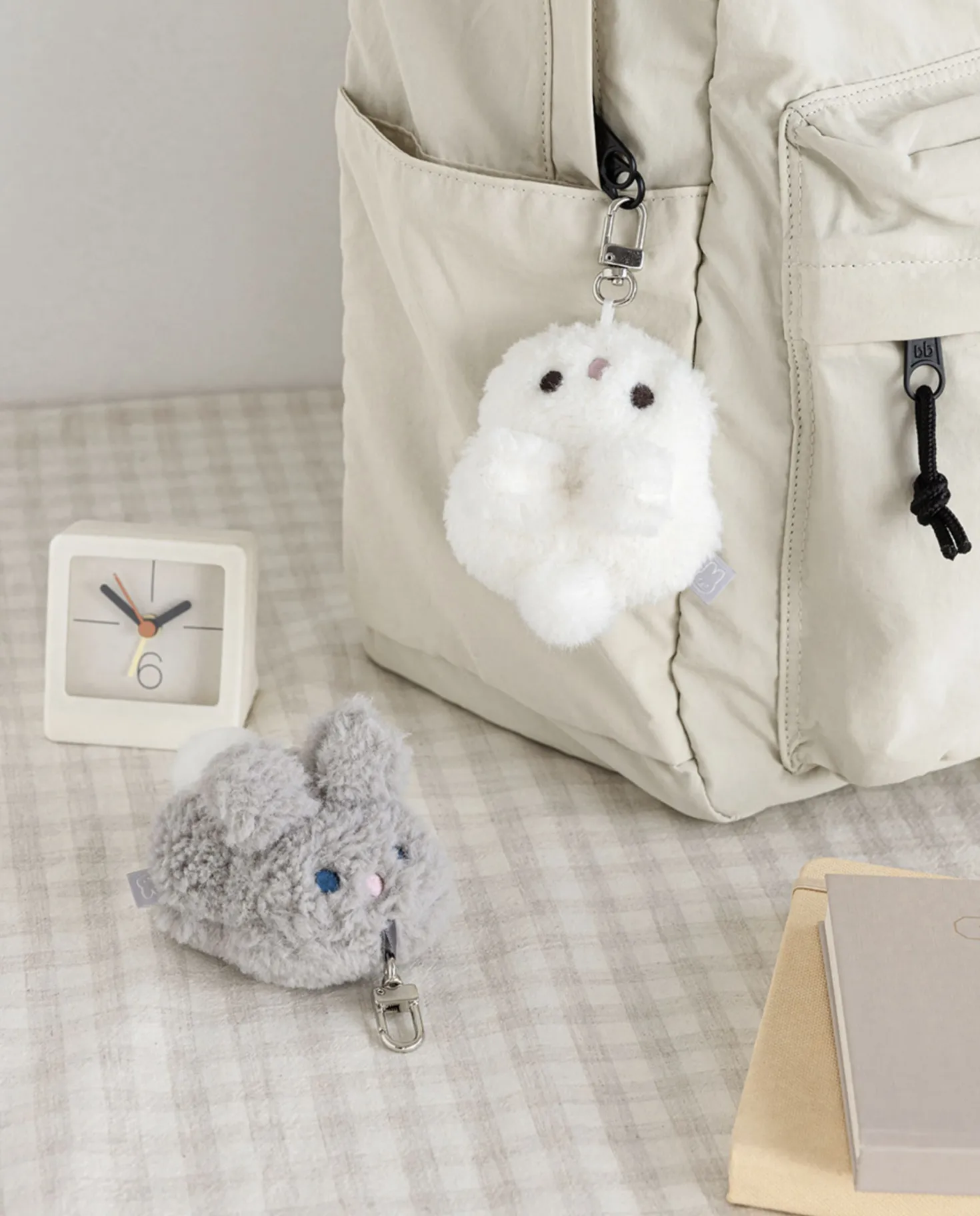 Piyo Bunny Fluffy Key Ring