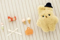 Piyo Bunny Fur Key Ring