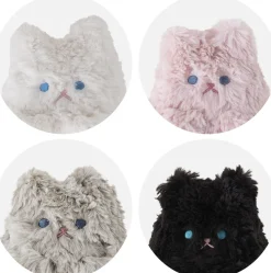 Piyo Cat Fur Zipper Clutch