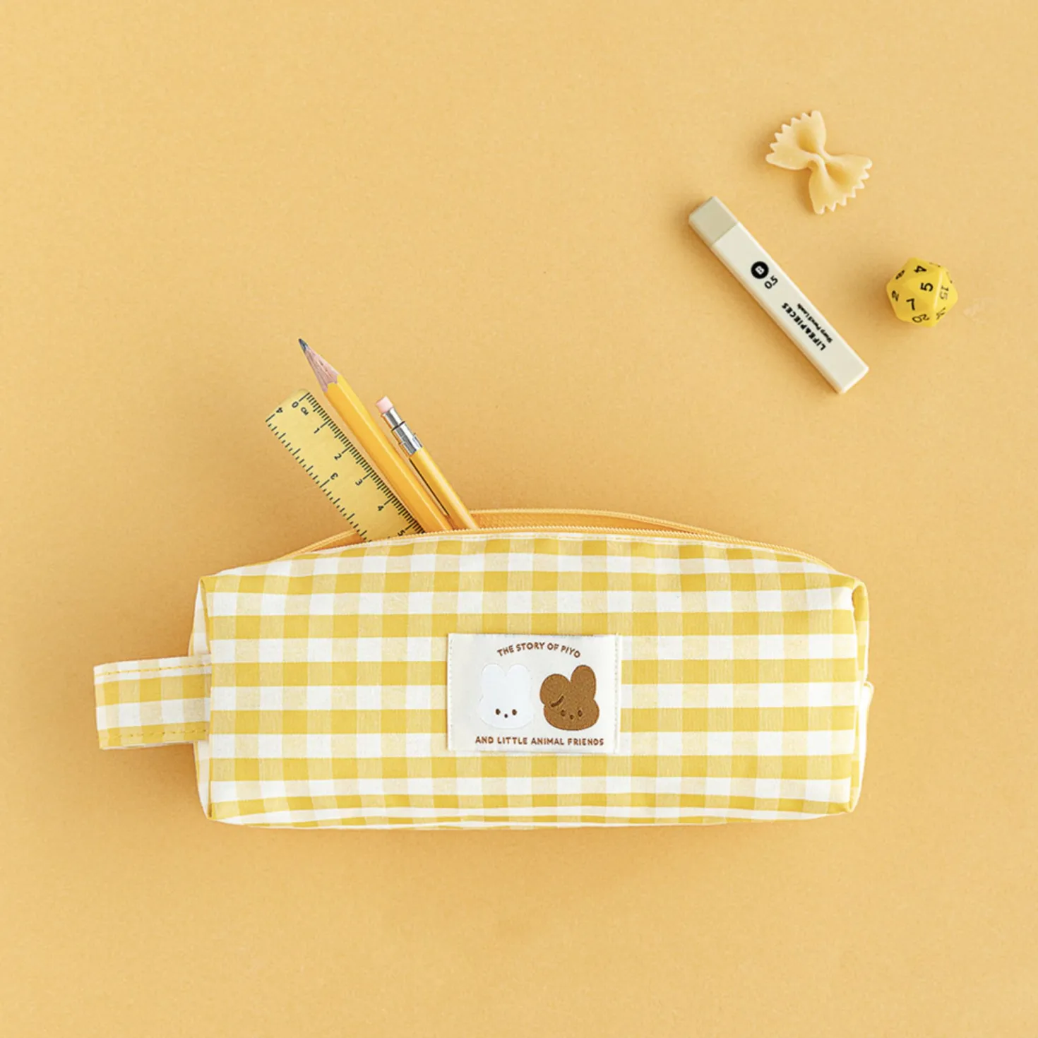 Piyo Check Pencil Pouch