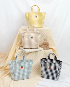 Piyo Check Tumbler Tote