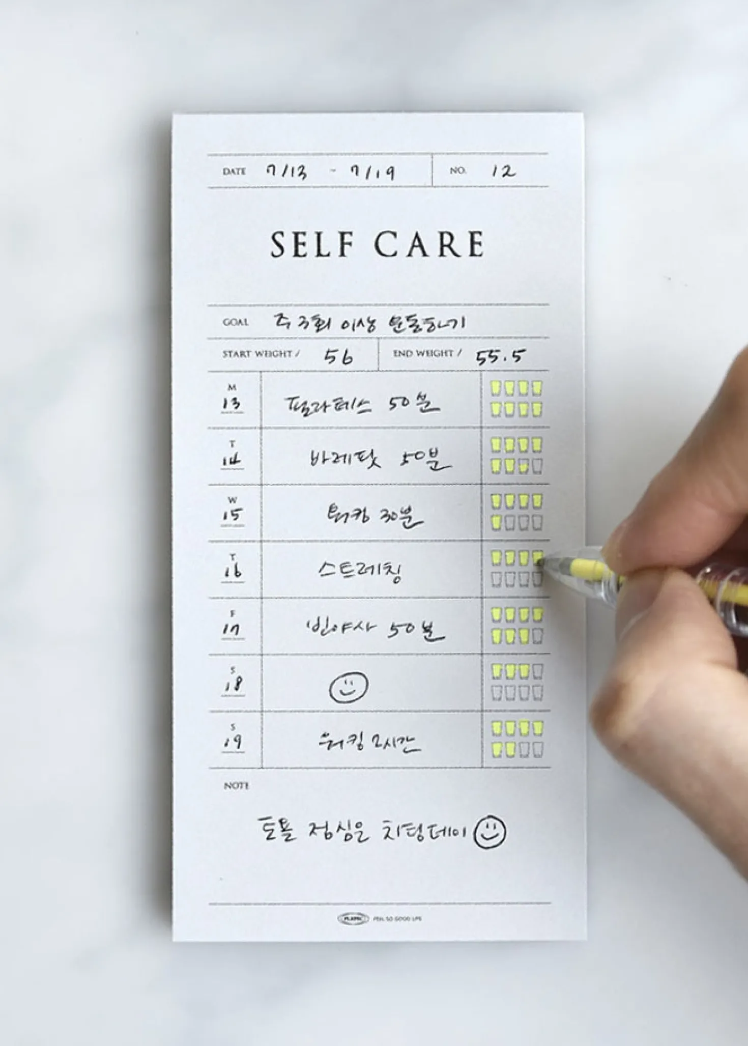 Pop-up Standing Schedule Memo Pad