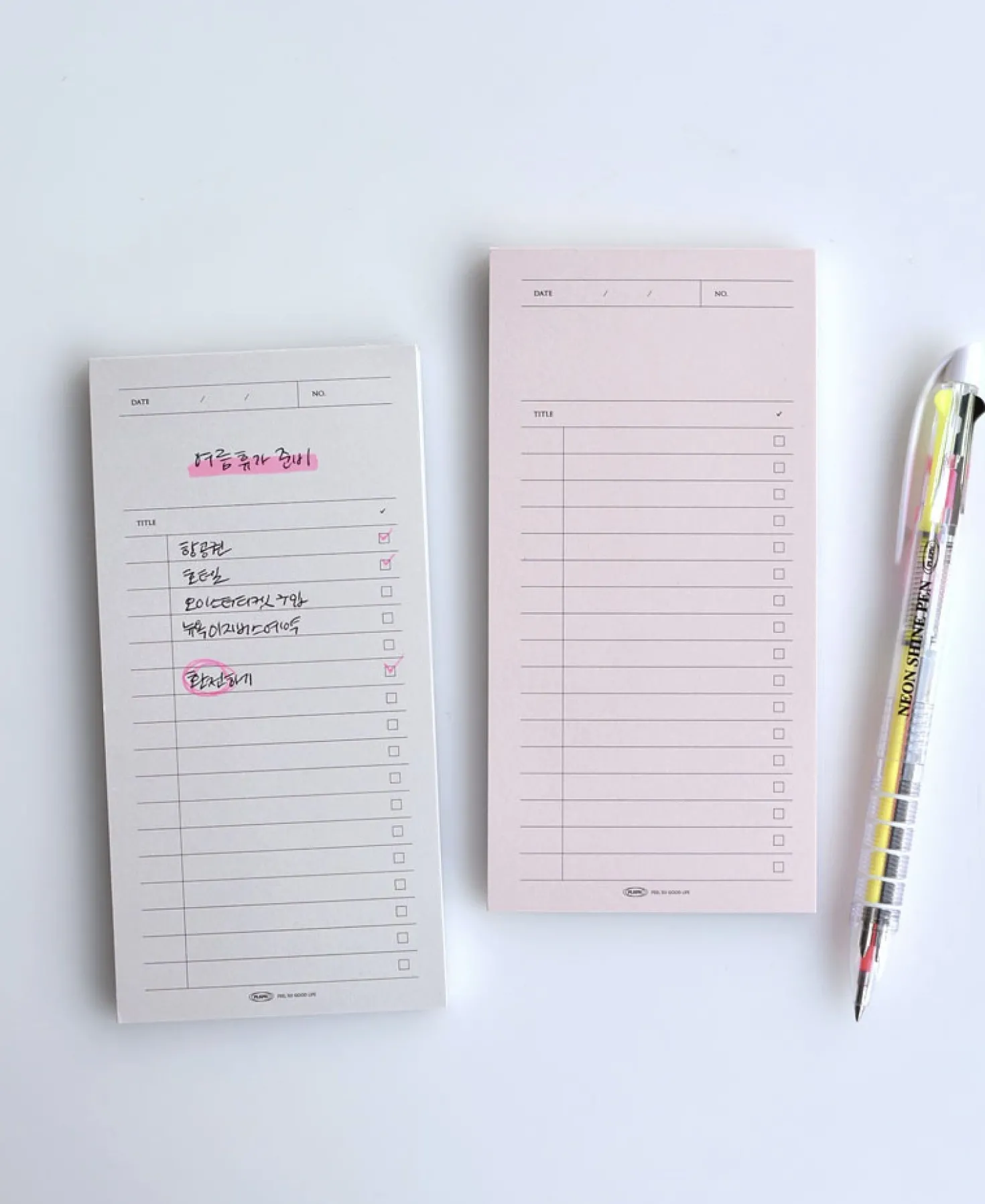 Pop-up Standing Schedule Memo Pad
