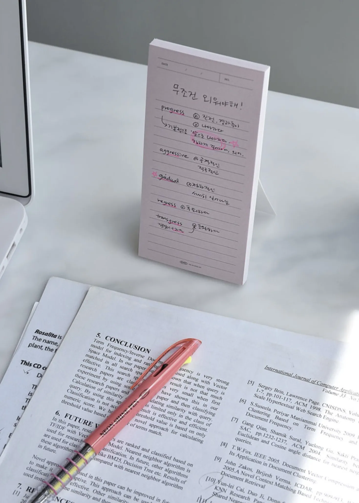 Pop-up Standing Schedule Memo Pad