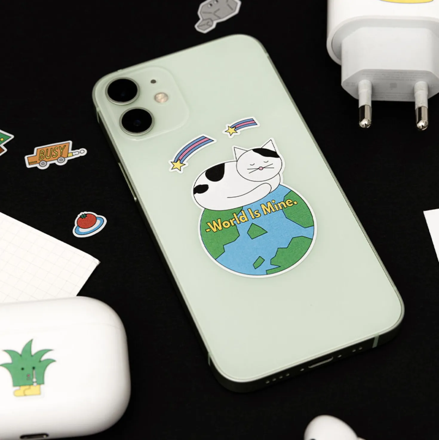 4ps Palette Illustration Sticker Set