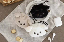 Puppy Drawstring Pouch Key Ring