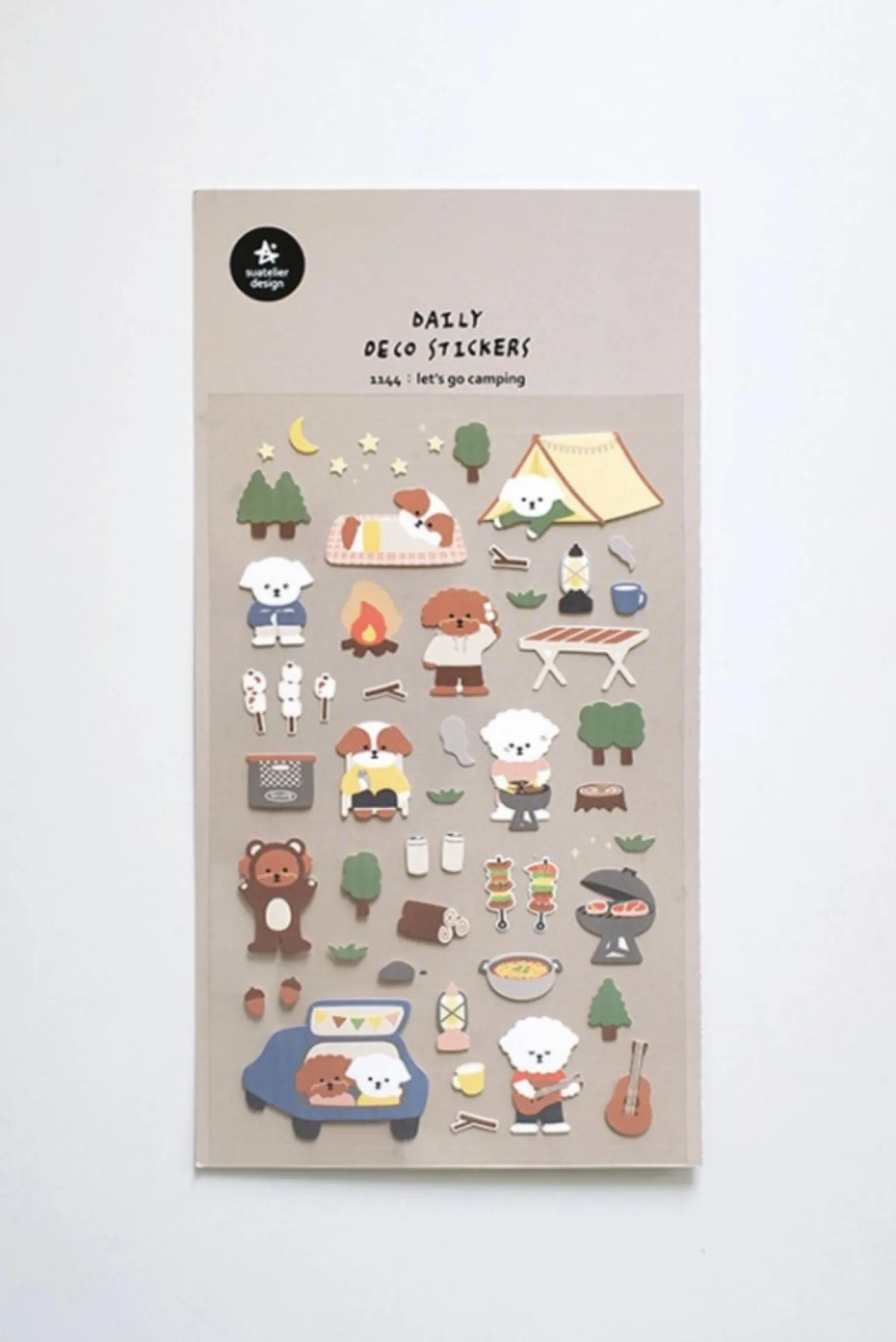 Puppy's Camping Deco Sticker