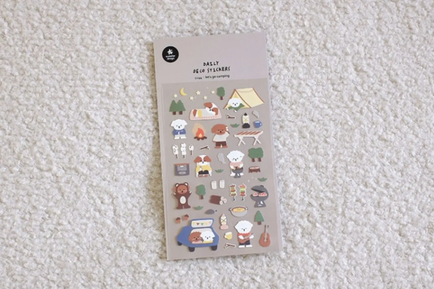 Puppy's Camping Deco Sticker