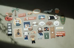 Puppy Travel Big Point Sticker Set
