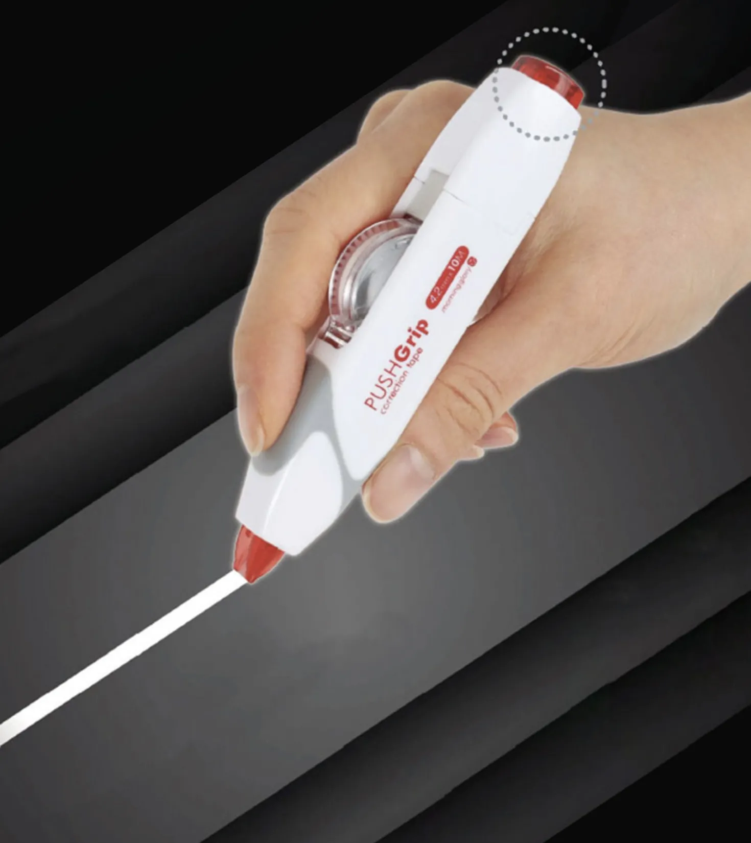 PushGrip Retractable White Correction Tape