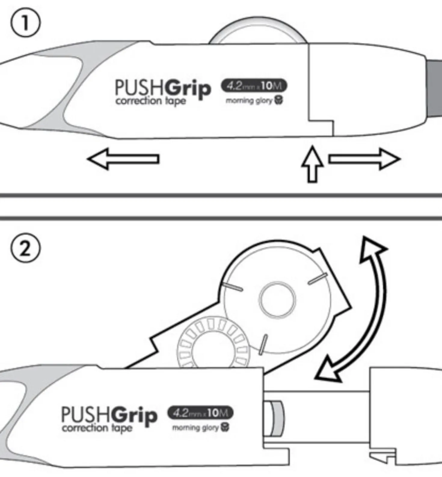 PushGrip Retractable White Correction Tape Refill