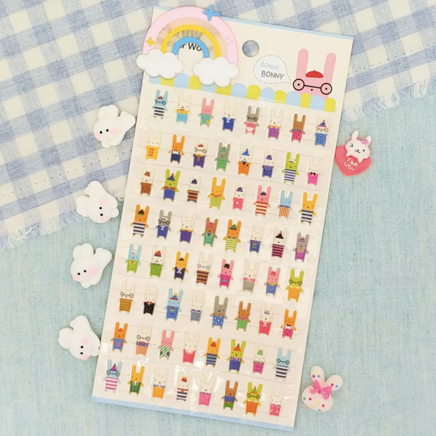 Rabbit OOTD Puffy Sticker
