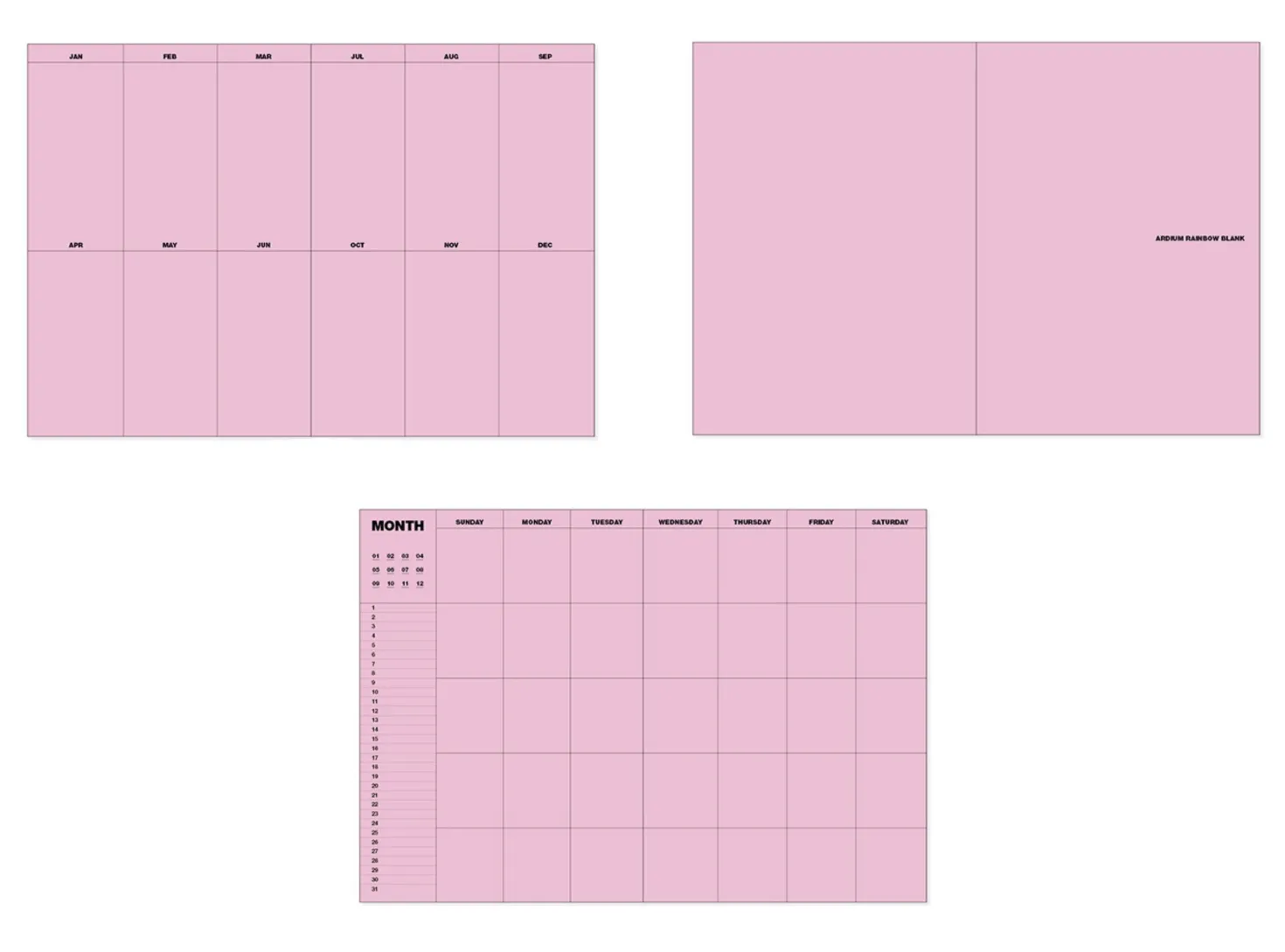 Rainbow Blank Colorful Notebook