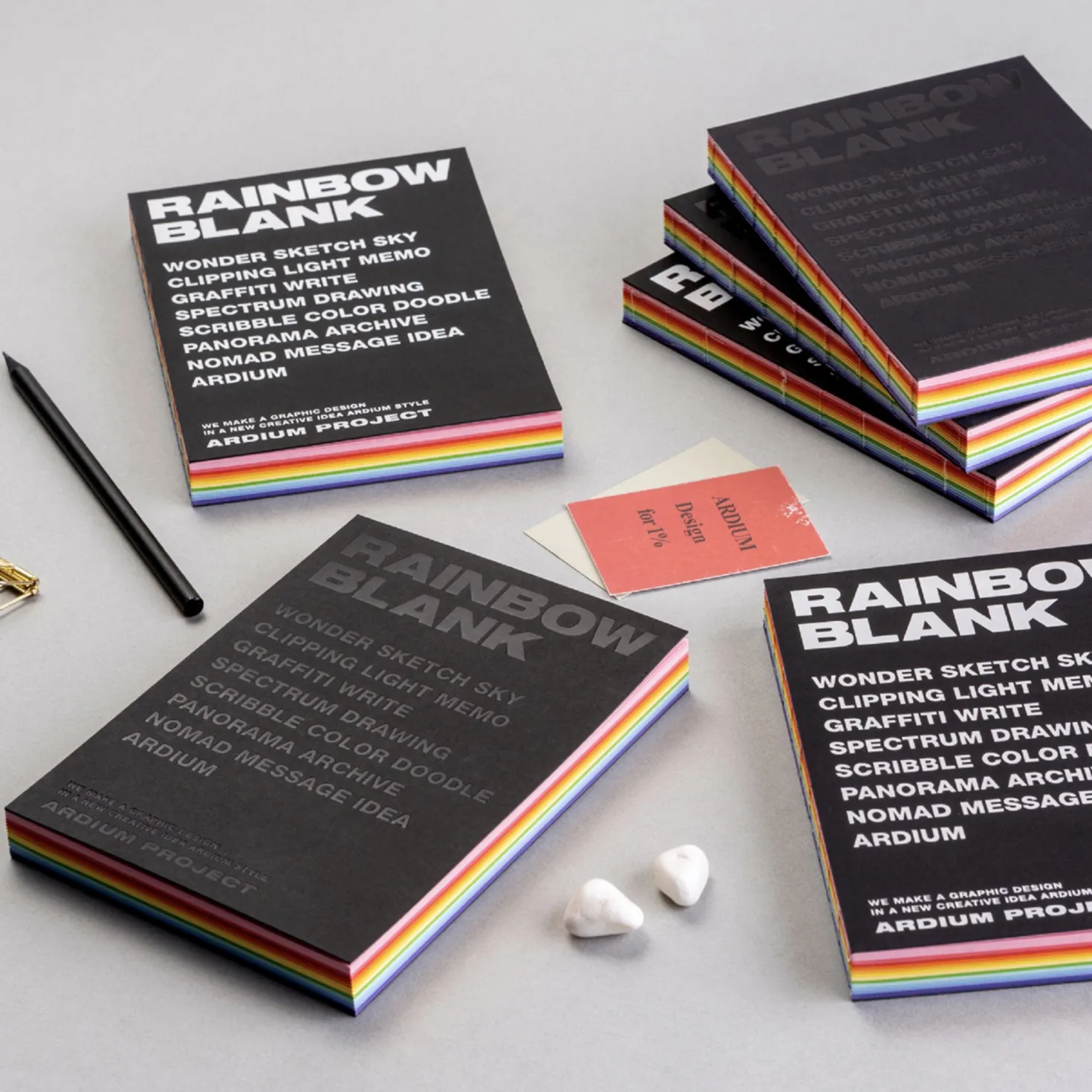 Rainbow Blank Colorful Notebook