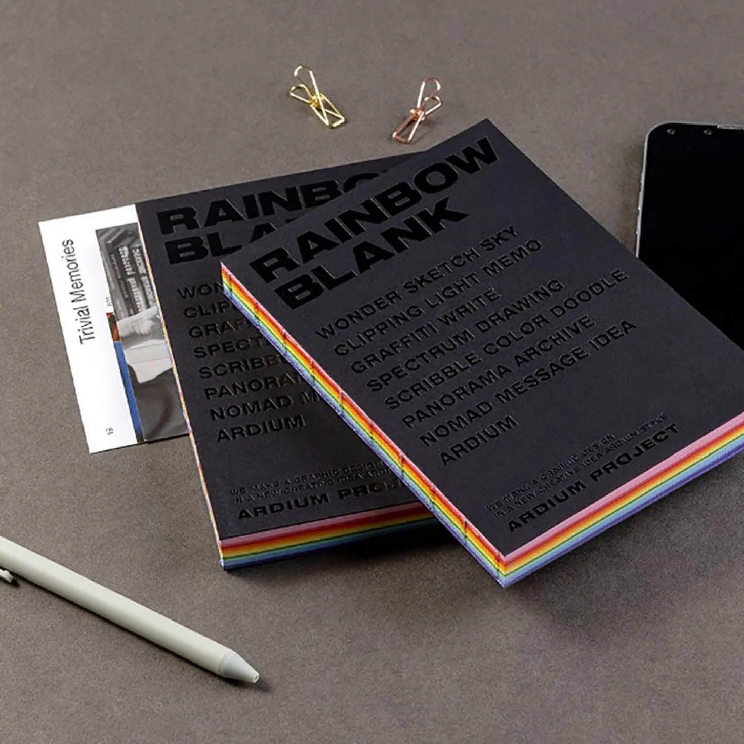 Rainbow Blank Colorful Notebook