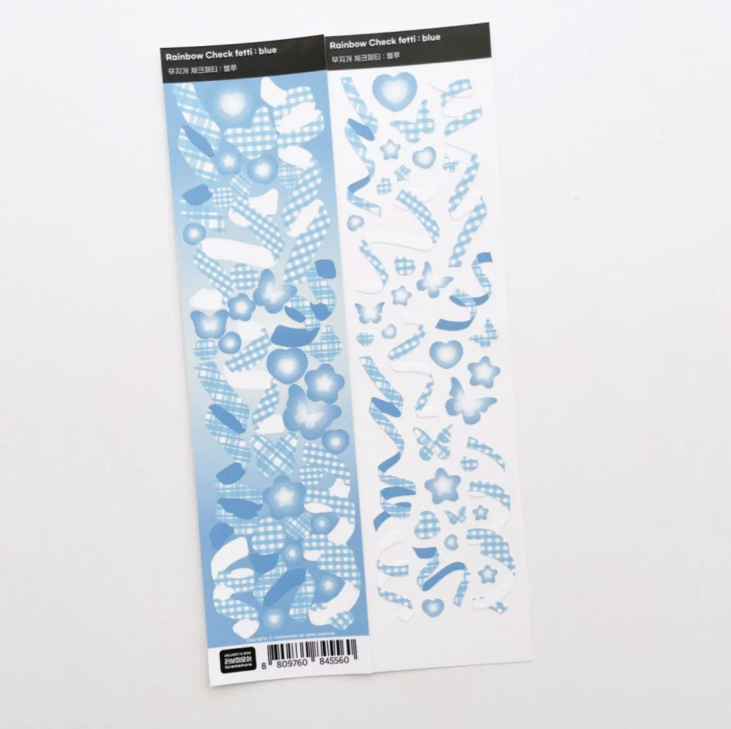 Rainbow Check Confetti Slim Sticker